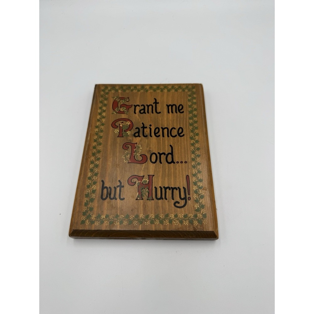 Vintage Wooden Plaque 1973 C.H. Maher